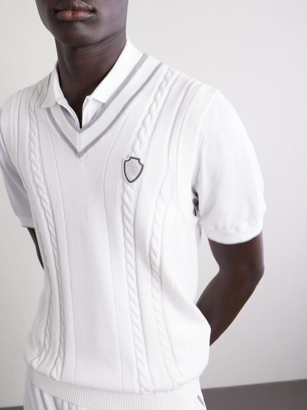 Logo-Appliquéd Cotton Sweater Vest - CU Logo-Appliquéd Cotton Sweater Vest - CU