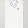 Logo-Appliquéd Cotton Sweater Vest Logo-Appliquéd Cotton Sweater Vest