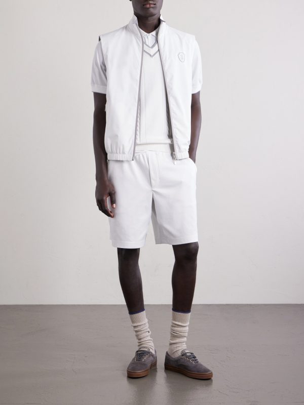 Logo-Appliquéd Cotton Sweater Vest - OU Logo-Appliquéd Cotton Sweater Vest - OU