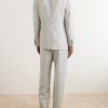 Double-Breasted Checked Linen-Blend Suit Jacket - BK Double-Breasted Checked Linen-Blend Suit Jacket - BK