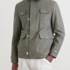 Fireman Leather-Trimmed Cotton-Blend Jacket - FR Fireman Leather-Trimmed Cotton-Blend Jacket - FR