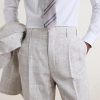 Pleated Checked Wool-Blend Suit Trousers - E1 Pleated Checked Wool-Blend Suit Trousers - E1