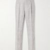 Pleated Checked Wool-Blend Suit Trousers Pleated Checked Wool-Blend Suit Trousers