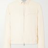 Herringbone Wool, Silk and Linen-Blend Blouson Jacket Herringbone Wool, Silk and Linen-Blend Blouson Jacket