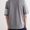 Logo-Appliquéd Striped Cotton-Jersey T-Shirt - BK Logo-Appliquéd Striped Cotton-Jersey T-Shirt - BK