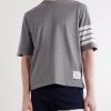 Logo-Appliquéd Striped Cotton-Jersey T-Shirt - FR Logo-Appliquéd Striped Cotton-Jersey T-Shirt - FR