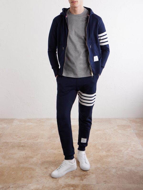 Logo-Appliquéd Striped Cotton-Jersey T-Shirt - OU Logo-Appliquéd Striped Cotton-Jersey T-Shirt - OU