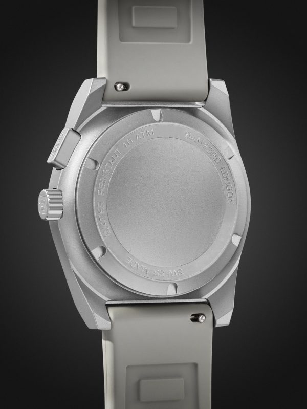 B347 Automatic Chronograph 41.5mm Titanium and Rubber Watch, Ref. No. B347-TT-CLA-WHI - BK B347 Automatic Chronograph 41.5mm Titanium and Rubber Watch, Ref. No. B347-TT-CLA-WHI - BK