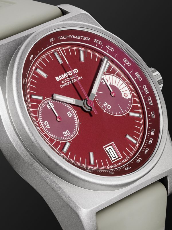 B347 Automatic Chronograph 41.5mm Titanium and Rubber Watch, Ref. No. B347-TT-CLA-WHI - CU B347 Automatic Chronograph 41.5mm Titanium and Rubber Watch, Ref. No. B347-TT-CLA-WHI - CU