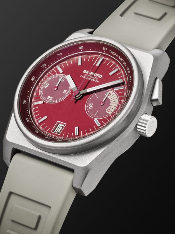 B347 Automatic Chronograph 41.5mm Titanium and Rubber Watch, Ref. No. B347-TT-CLA-WHI - FR B347 Automatic Chronograph 41.5mm Titanium and Rubber Watch, Ref. No. B347-TT-CLA-WHI - FR