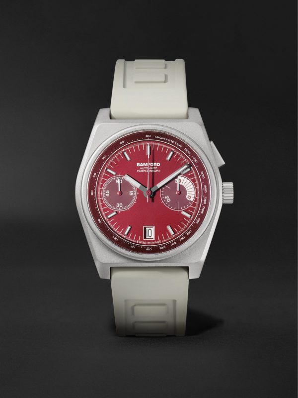 B347 Automatic Chronograph 41.5mm Titanium and Rubber Watch, Ref. No. B347-TT-CLA-WHI B347 Automatic Chronograph 41.5mm Titanium and Rubber Watch, Ref. No. B347-TT-CLA-WHI