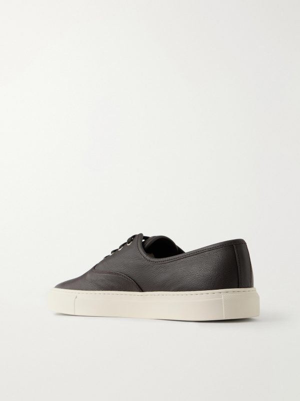 Deck Full-Grained Leather Sneakers - BK