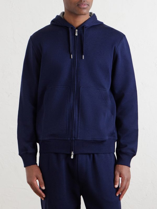 Cotton-Blend Zip-Up Hoodie - FR Cotton-Blend Zip-Up Hoodie - FR