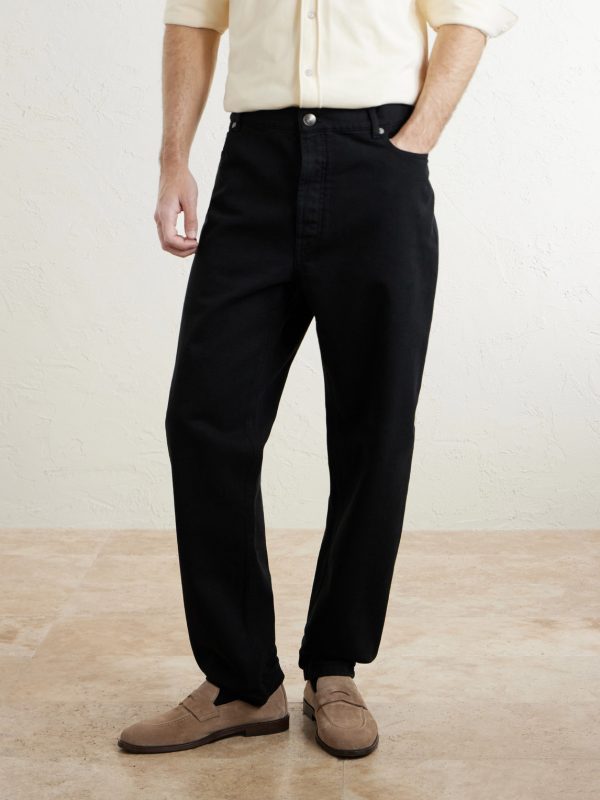Slim-Fit Straight-Leg Logo-Embroidered Jeans - FR Slim-Fit Straight-Leg Logo-Embroidered Jeans - FR