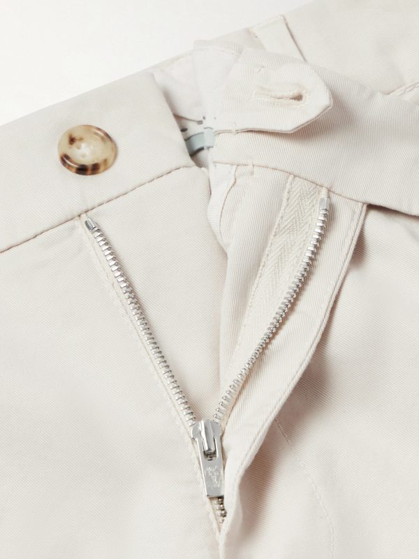 Straight-Leg Cotton-Blend Trousers - E1 Straight-Leg Cotton-Blend Trousers - E1