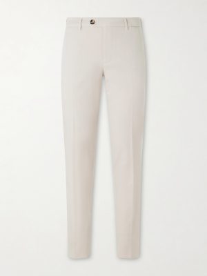 Straight-Leg Cotton-Blend Trousers Straight-Leg Cotton-Blend Trousers