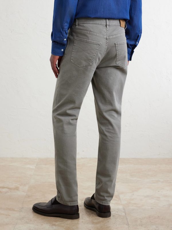 Slim-Fit Cotton-Blend Jeans - BK Slim-Fit Cotton-Blend Jeans - BK