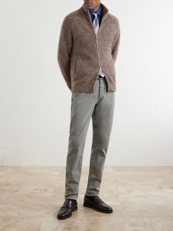 Slim-Fit Cotton-Blend Jeans - OU Slim-Fit Cotton-Blend Jeans - OU