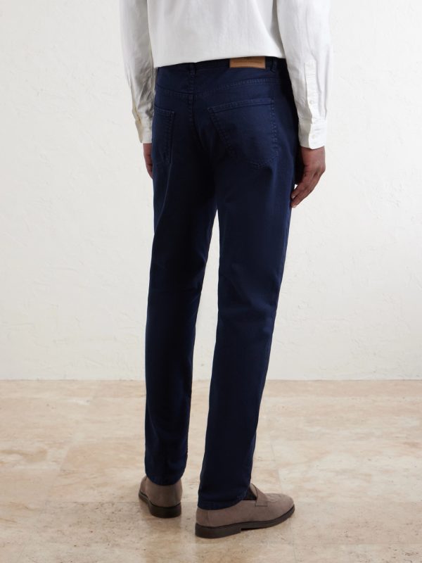 Slim-Fit Straight-Leg Logo-Embroidered Jeans - BK