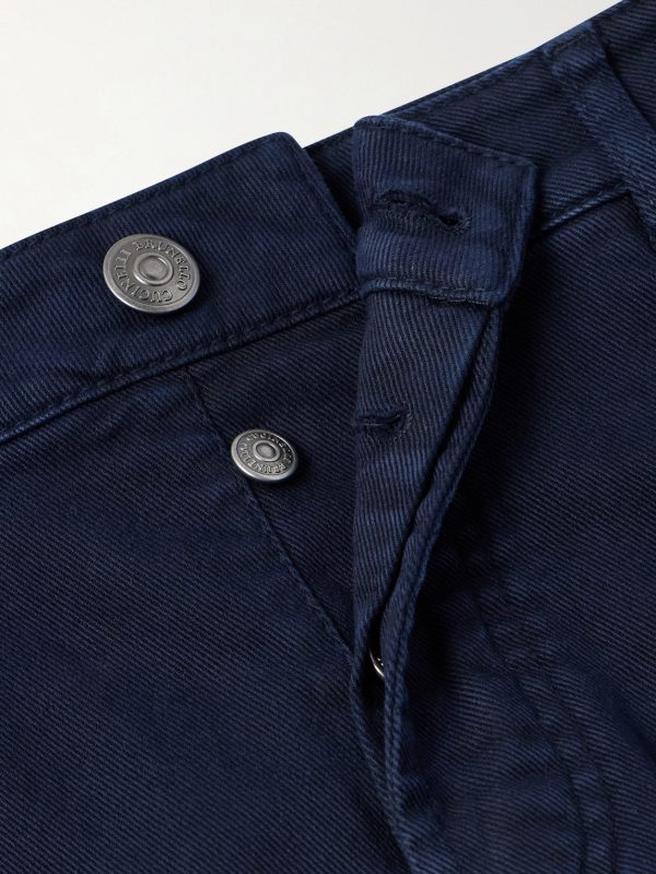 Slim-Fit Straight-Leg Logo-Embroidered Jeans - E1