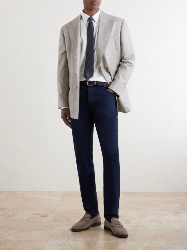 Slim-Fit Straight-Leg Logo-Embroidered Jeans - OU