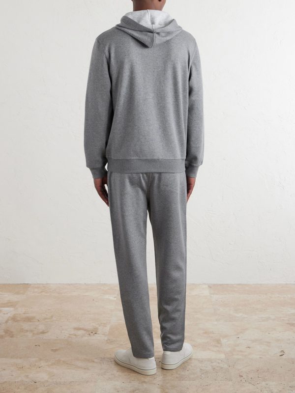 Cotton-Blend Jersey Zip-Up Hoodie - BK Cotton-Blend Jersey Zip-Up Hoodie - BK