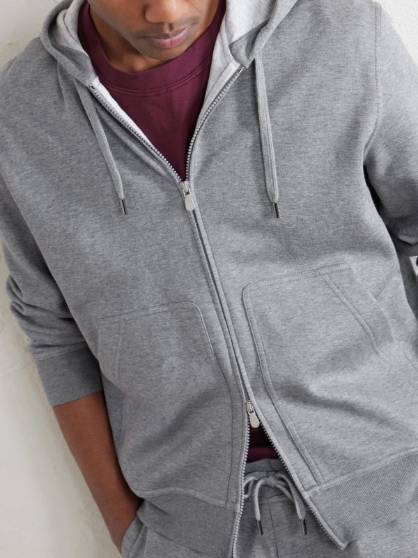 Cotton-Blend Jersey Zip-Up Hoodie - CU Cotton-Blend Jersey Zip-Up Hoodie - CU
