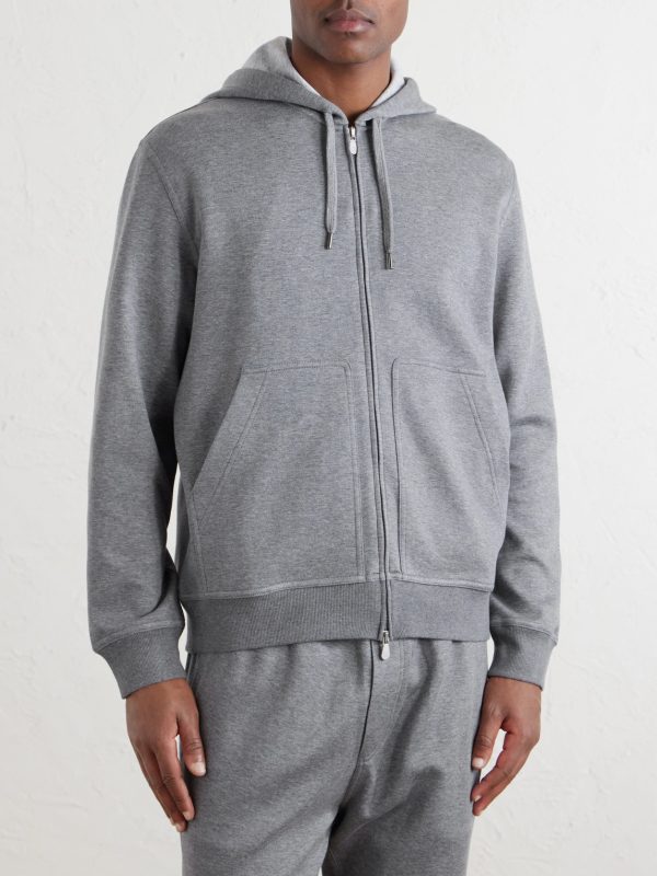 Cotton-Blend Jersey Zip-Up Hoodie - FR Cotton-Blend Jersey Zip-Up Hoodie - FR