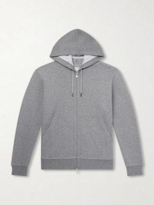 Cotton-Blend Jersey Zip-Up Hoodie