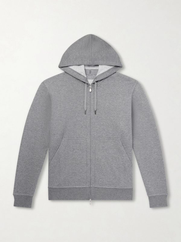 Cotton-Blend Jersey Zip-Up Hoodie Cotton-Blend Jersey Zip-Up Hoodie