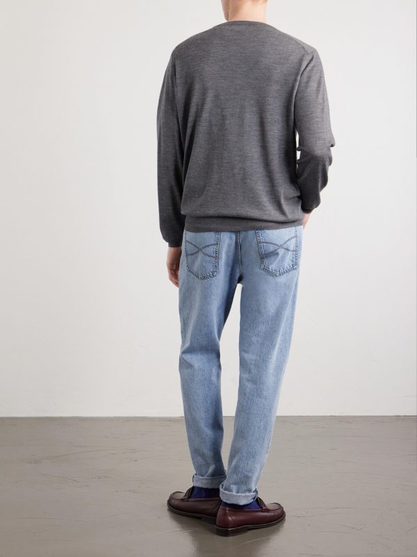 Wool and Cashmere-Blend Sweater - BK Wool and Cashmere-Blend Sweater - BK