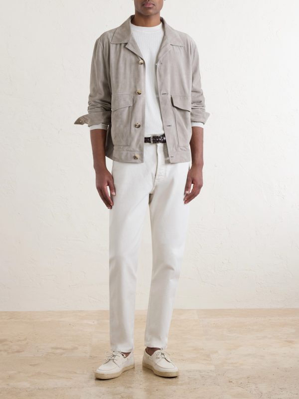 Slim-Fit Straight-Leg Logo-Embroidered Jeans - OU Slim-Fit Straight-Leg Logo-Embroidered Jeans - OU
