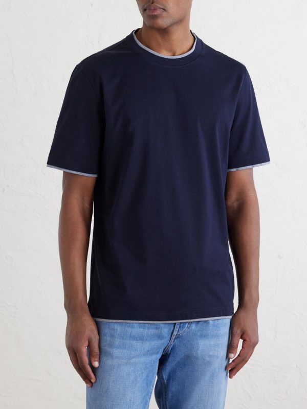Layered Cotton-Jersey T-Shirt - FR Layered Cotton-Jersey T-Shirt - FR