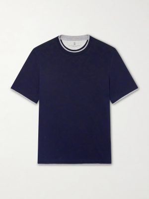 Layered Cotton-Jersey T-Shirt Layered Cotton-Jersey T-Shirt