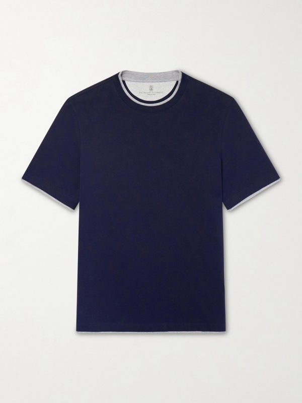 Layered Cotton-Jersey T-Shirt Layered Cotton-Jersey T-Shirt
