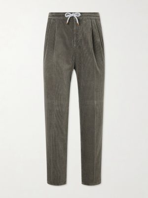 Straight-Leg Cotton-Corduroy Drawstring Trousers Straight-Leg Cotton-Corduroy Drawstring Trousers