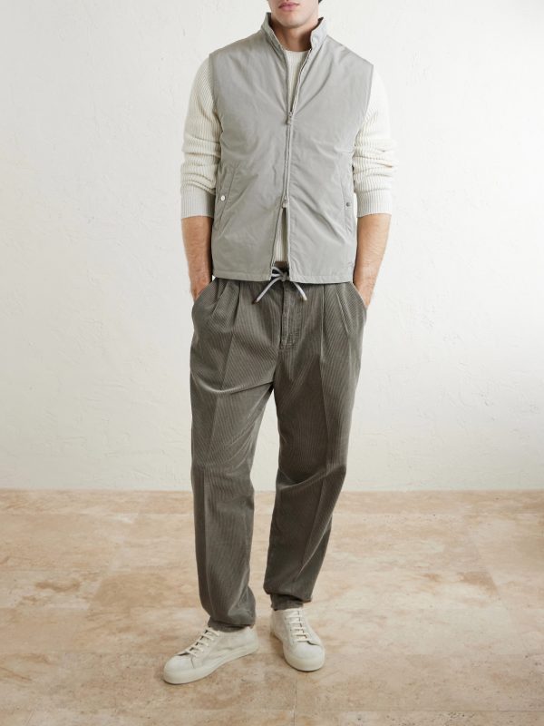 Straight-Leg Cotton-Corduroy Drawstring Trousers - OU Straight-Leg Cotton-Corduroy Drawstring Trousers - OU