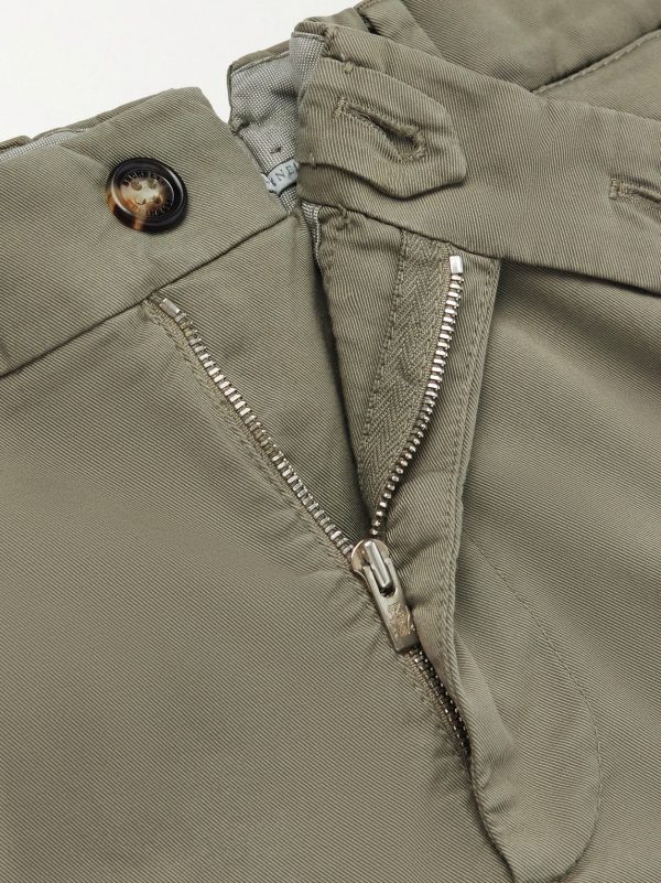 Straight-Leg Stretch-Cotton Twill Trousers - E1 Straight-Leg Stretch-Cotton Twill Trousers - E1