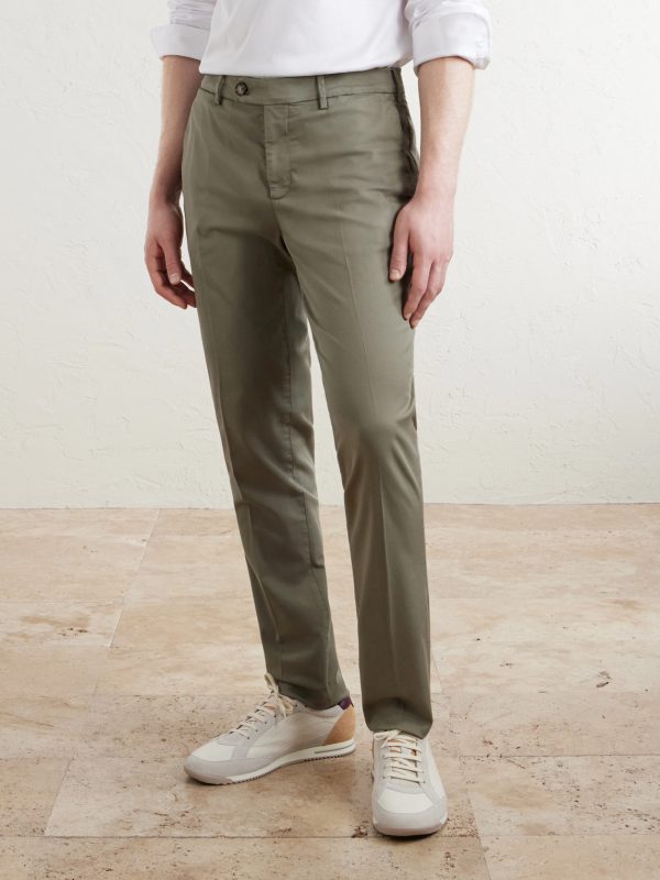 Straight-Leg Stretch-Cotton Twill Trousers - FR Straight-Leg Stretch-Cotton Twill Trousers - FR