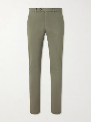 Straight-Leg Stretch-Cotton Twill Trousers Straight-Leg Stretch-Cotton Twill Trousers