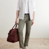 Straight-Leg Stretch-Cotton Twill Trousers - OU Straight-Leg Stretch-Cotton Twill Trousers - OU