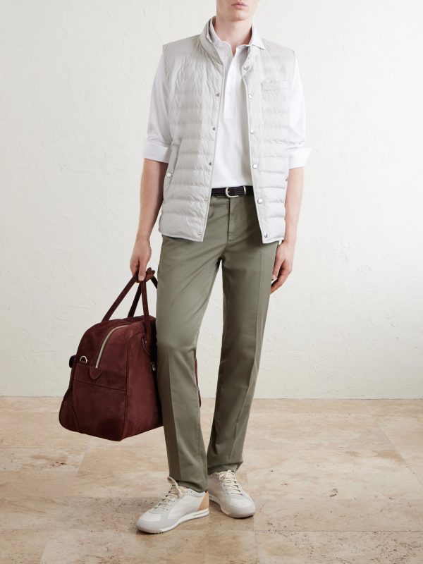 Straight-Leg Stretch-Cotton Twill Trousers - OU Straight-Leg Stretch-Cotton Twill Trousers - OU