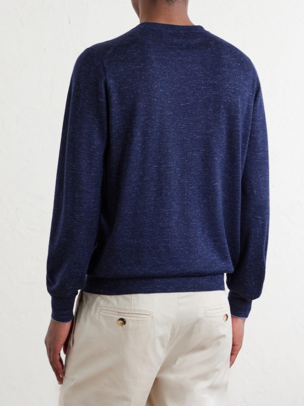 Cashmere, Silk and Linen-Blend Sweater - BK