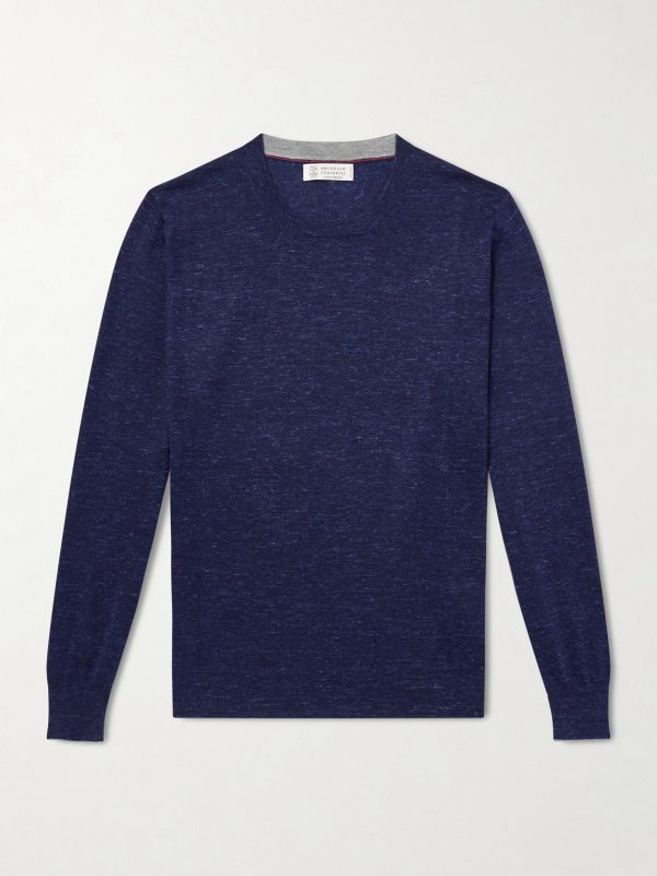 Cashmere, Silk and Linen-Blend Sweater