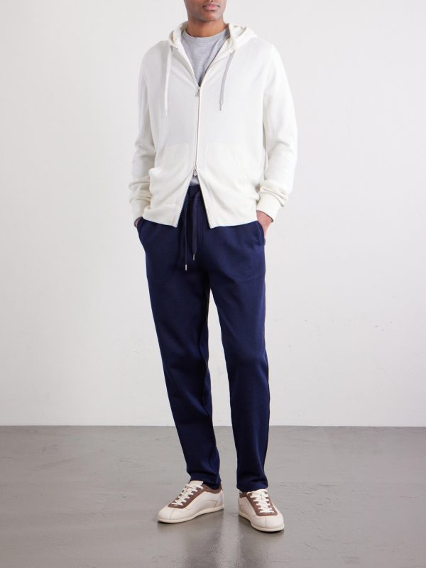 Tapered Cotton, Cashmere and Silk-Blend Jersey Sweatpants - OU Tapered Cotton, Cashmere and Silk-Blend Jersey Sweatpants - OU