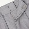 Tapered Pleated Virgin Wool-Flannel Drawstring Trousers - E1 Tapered Pleated Virgin Wool-Flannel Drawstring Trousers - E1