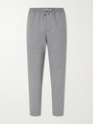 Tapered Cotton, Cashmere and Silk-Blend Jersey Sweatpants