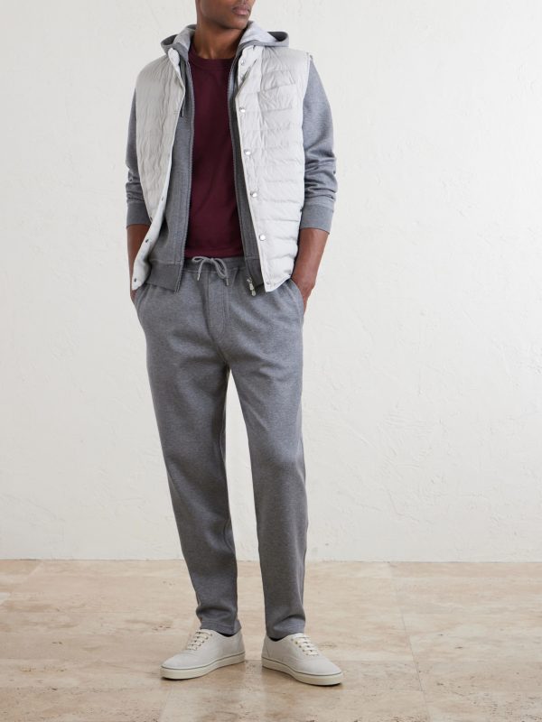 Tapered Cotton, Cashmere and Silk-Blend Jersey Sweatpants - OU Tapered Cotton, Cashmere and Silk-Blend Jersey Sweatpants - OU