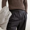 Straight-Leg Pleated Wool Trousers - CU Straight-Leg Pleated Wool Trousers - CU