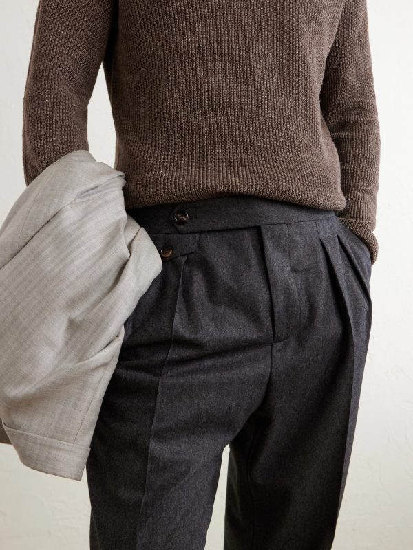 Straight-Leg Pleated Wool Trousers - CU Straight-Leg Pleated Wool Trousers - CU